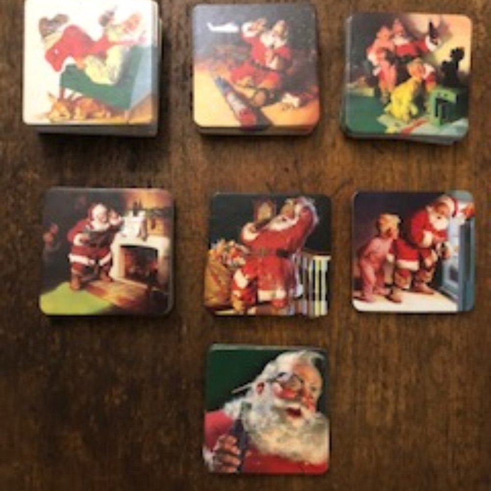 Vintage Coca Cola Coasters - 32 Total, 6 Designs